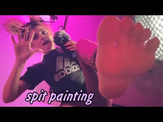 olchik asmr spit painting on your face